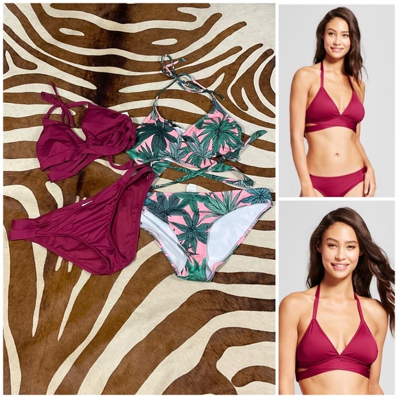 Wrap Around Bikini NWOT 2 Piece Swimwear Size Medium - Picture 1 of 12
